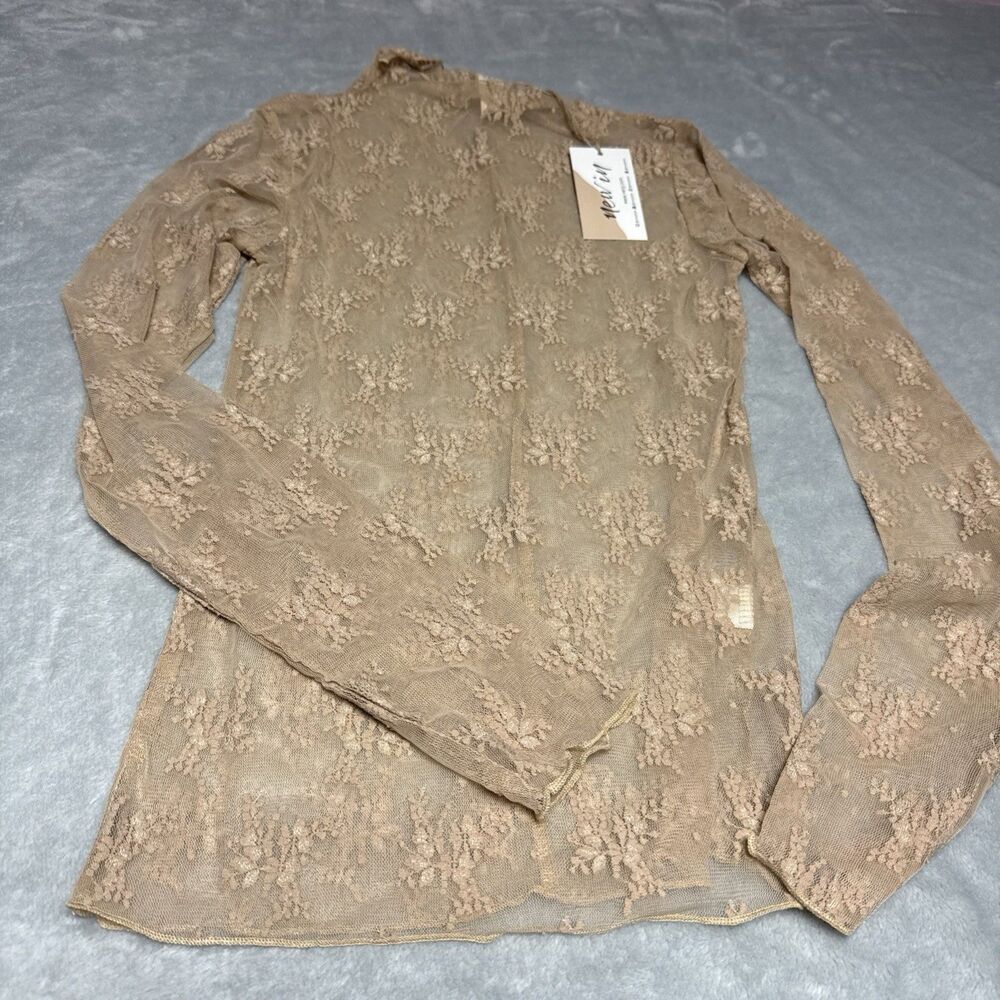 Nude Lace Long Sleeve Layering Top Very J New Large